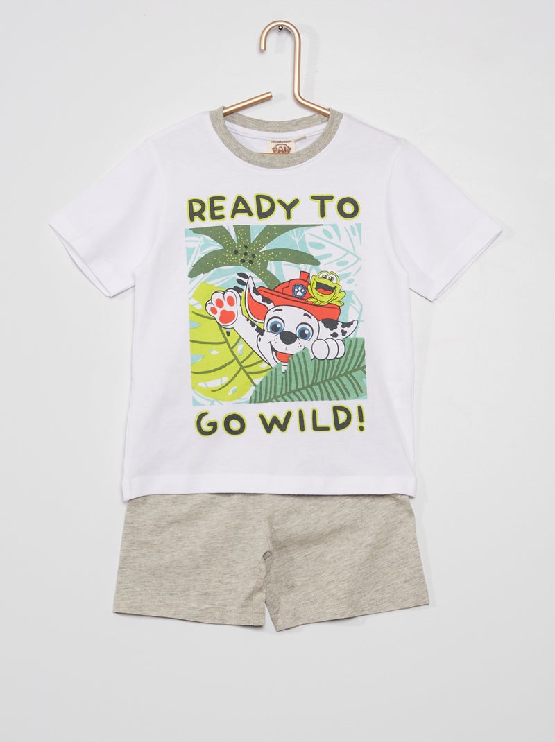 Pijama de 2 peças 'Patrulha Pata' Branco/ Cinza - Kiabi