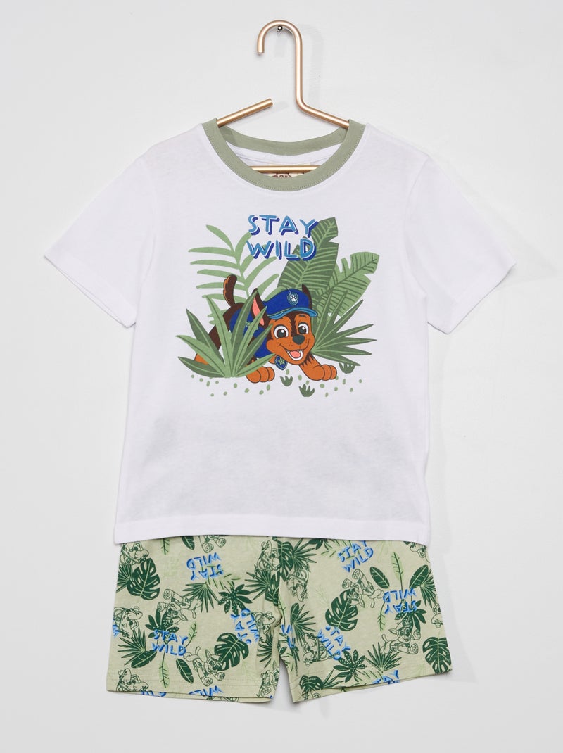 Pijama de 2 peças 'Patrulha pata' Branco/ Verde - Kiabi