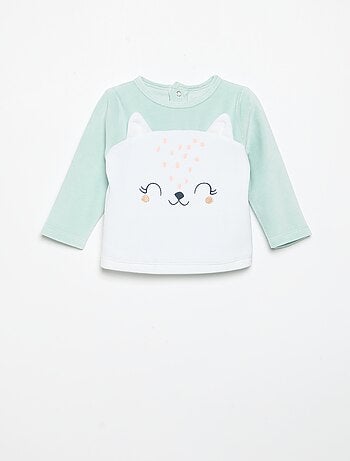 Pijama de 2 peças 'Petit Béguin' - T-shirt de manga comprida + calças com pés