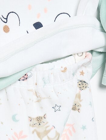 Pijama de 2 peças 'Petit Béguin' - T-shirt de manga comprida + calças com pés