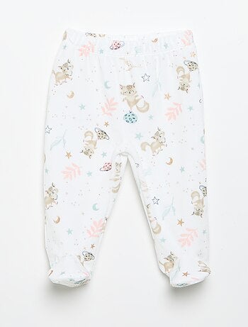 Pijama de 2 peças 'Petit Béguin' - T-shirt de manga comprida + calças com pés