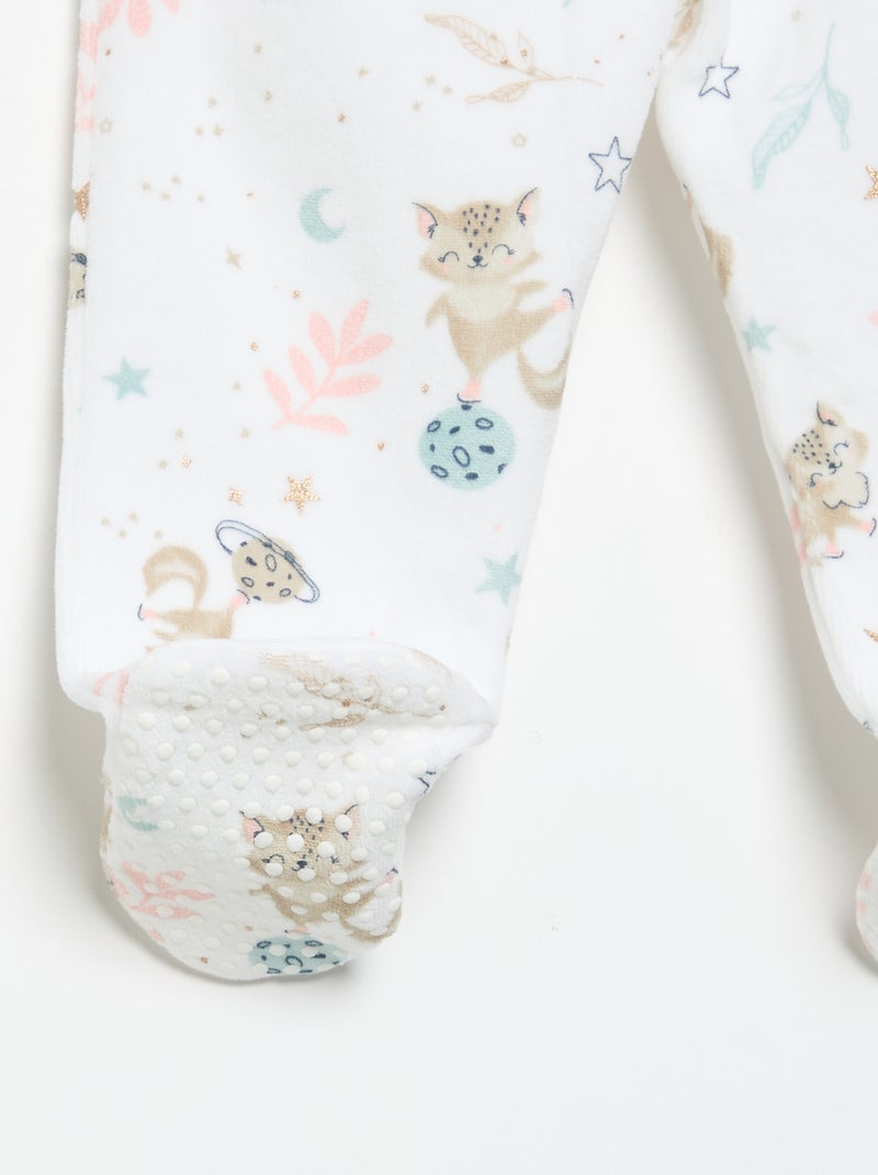 Pijama de 2 peças 'Petit Béguin' - T-shirt de manga comprida + calças com pés Verde - Kiabi