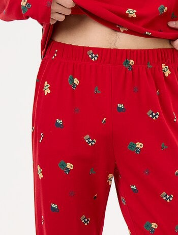 Pijama de 2 peças t-shirt + calças 'Natal'
