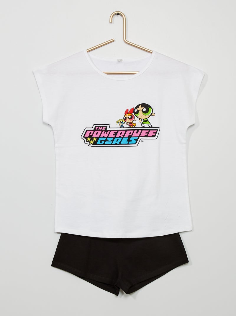 Pijama de 2 peças 'The Powerpuff Girls' Branco/ Preto - Kiabi