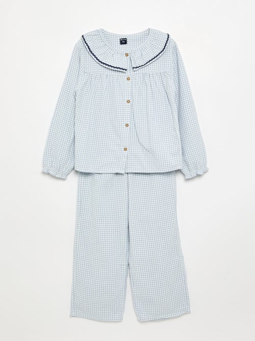 Pijama de 2 peças xadrez - Kiabi Pijama de 2 peças xadrez - Kiabi