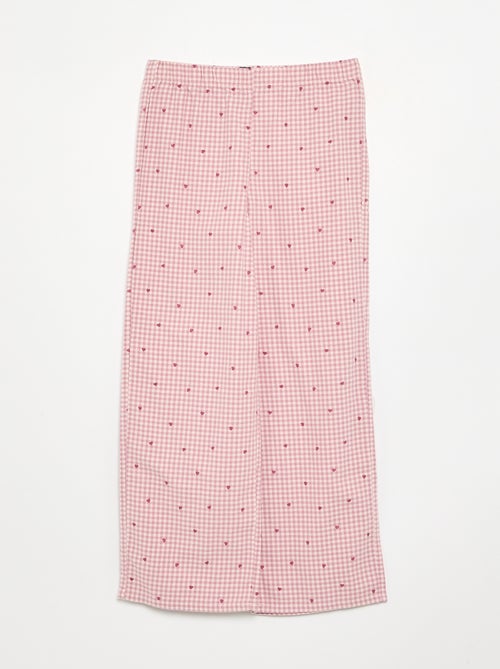 Pijama de 2 peças xadrez - Kiabi Pijama de 2 peças xadrez - Kiabi