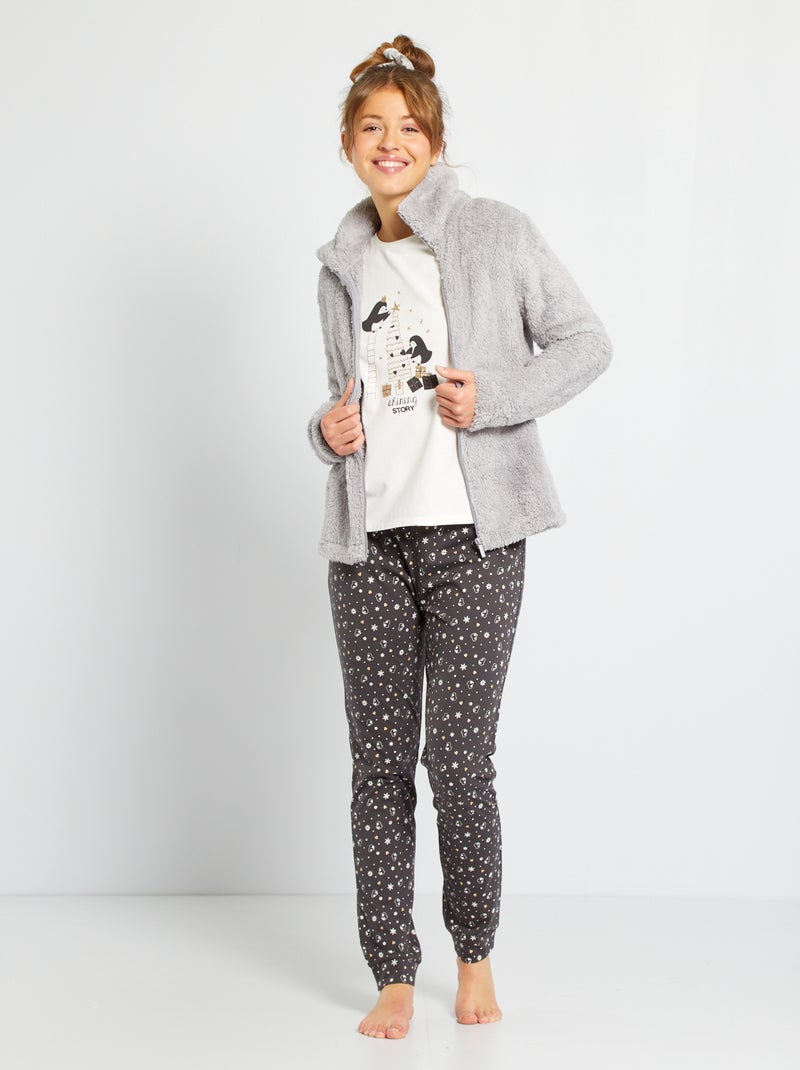 Pijama de 3 peças BRANCO - Kiabi
