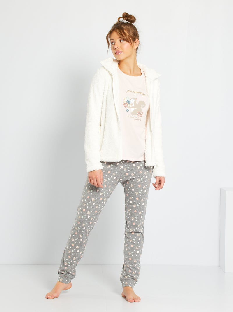 Pijama de 3 peças ROSA - Kiabi