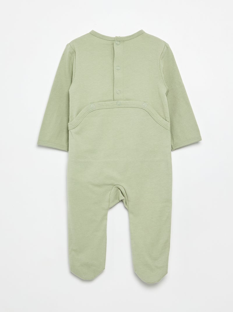 Pijama de algodão jersey para dormir Verde - Kiabi