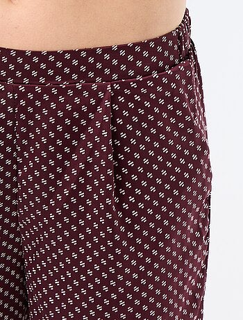 Pijama de cetim estampado