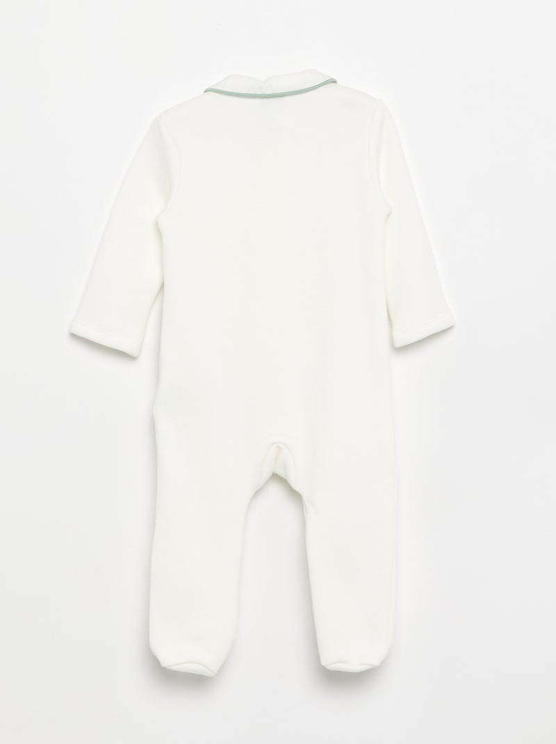 Pijama de dormir com gola Branco - Kiabi