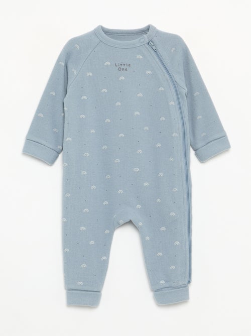 Pijama de dormir de veludo de manga comprida e sem pés - Kiabi Pijama de dormir de veludo de manga comprida e sem pés - Kiabi