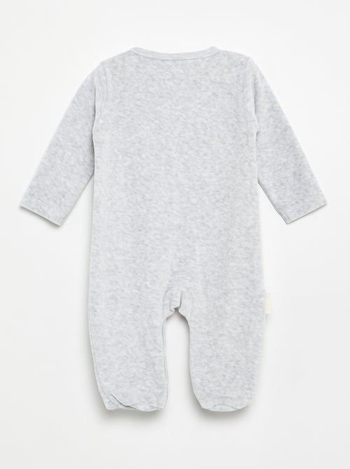 Pijama de dormir 'Petit Béguin' em veludo - Kiabi