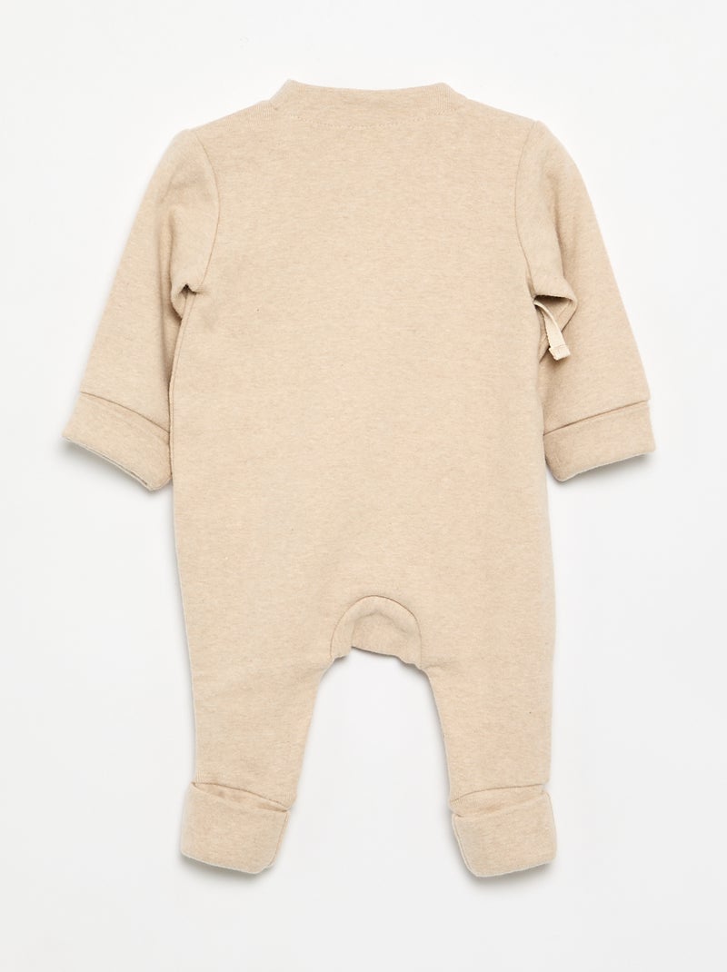 Pijama de dormir sem pés Bege - Kiabi