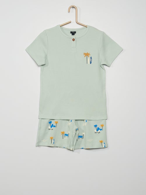 Pijama de duas peças em ninho de veludo - Kiabi