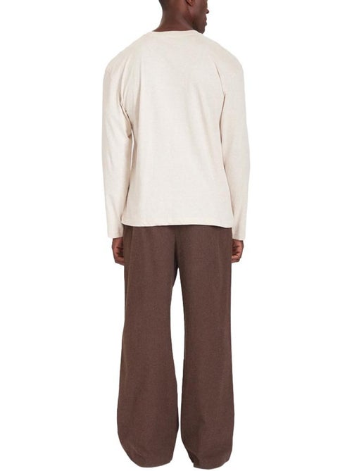 Pijama de Flanela Tommy Hilfiger para Homem Castanho/Beige - Kiabi Pijama de Flanela Tommy Hilfiger para Homem Castanho/Beige - Kiabi