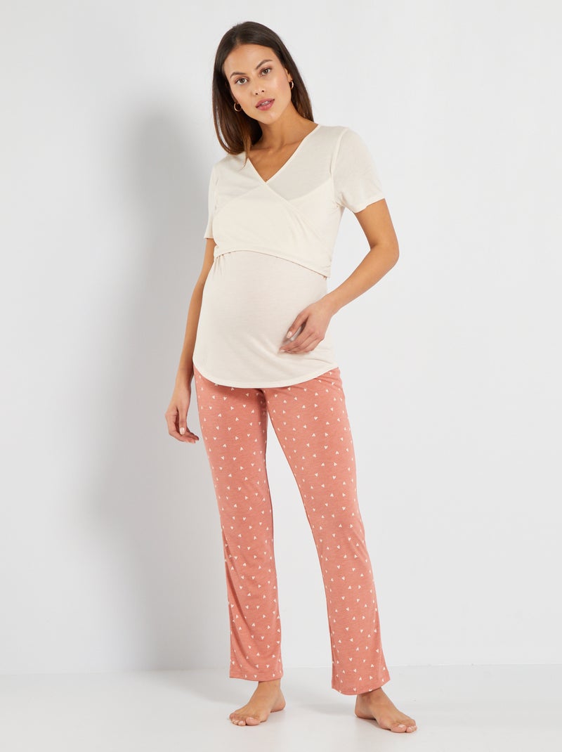 Pijama de grávida - 2 peças BEGE - Kiabi