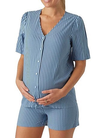 Pijama de Gravidez Azul para Mulher Mamalicious Jasmin