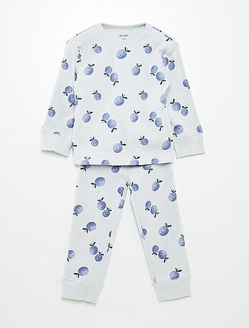 Pijama de malha estampado - 2 peças
