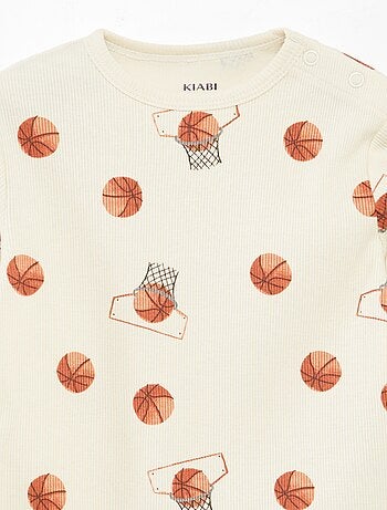 Pijama de malha estampado - 2 peças