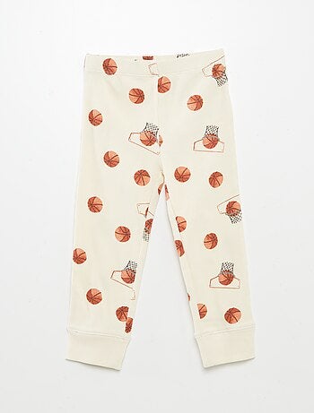 Pijama de malha estampado - 2 peças