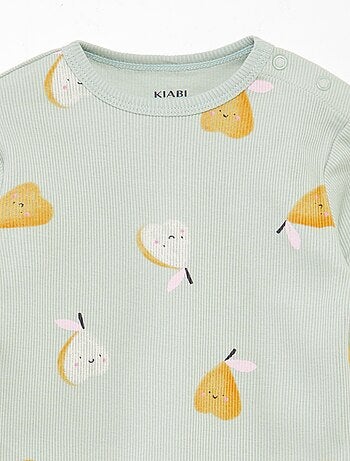 Pijama de malha estampado - 2 peças