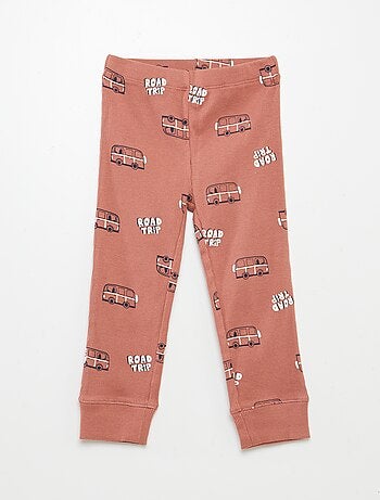 Pijama de malha estampado - 2 peças