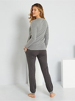 Pijama de maternidade e de amamentação 'de conceção ecológica' - Kiabi