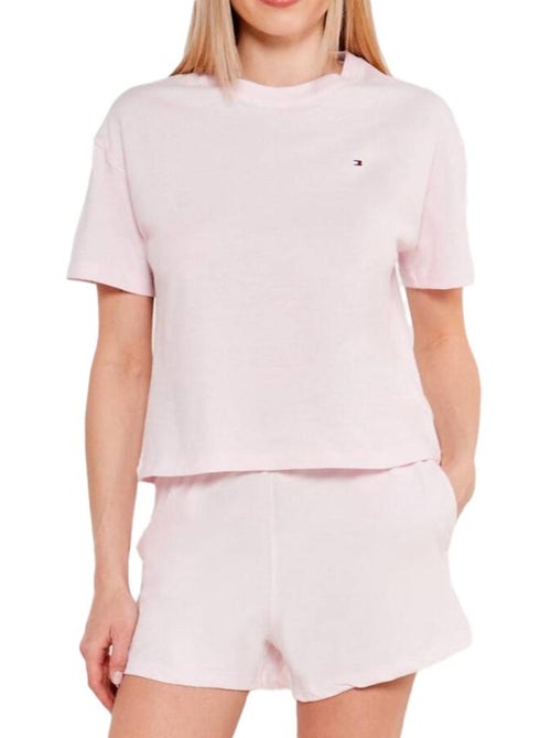 Pijama de Mulher Tommy Hilfiger em Jersey Rosa - Kiabi