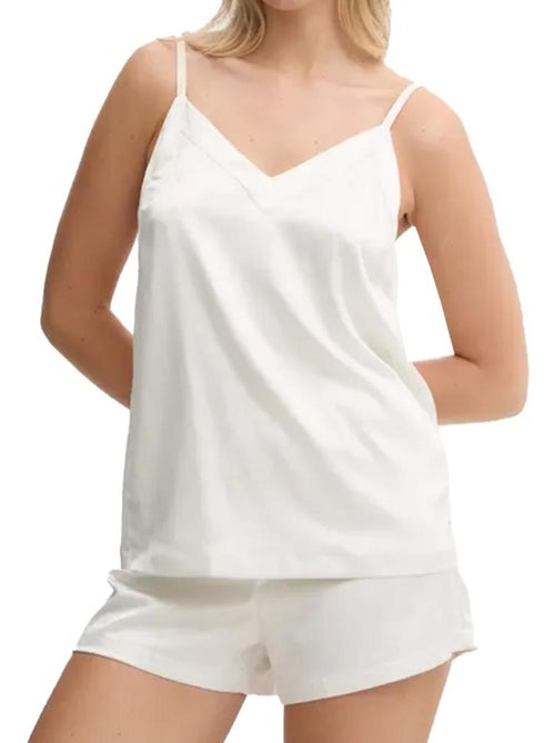 Pijama de Mulher Tommy Hilfiger Gift Cami com Bandeau Cru - Kiabi Pijama de Mulher Tommy Hilfiger Gift Cami com Bandeau Cru - Kiabi