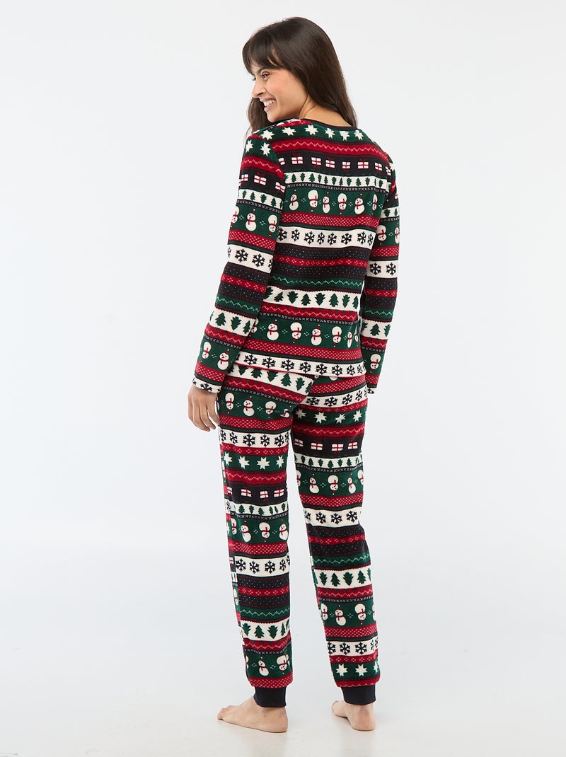 Pijama de Natal 2 Peças Azul - Kiabi