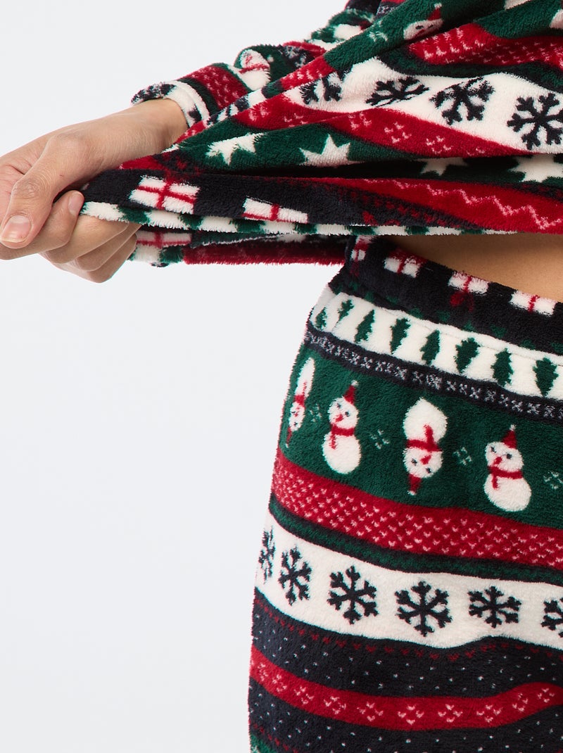 Pijama de Natal 2 Peças Azul - Kiabi