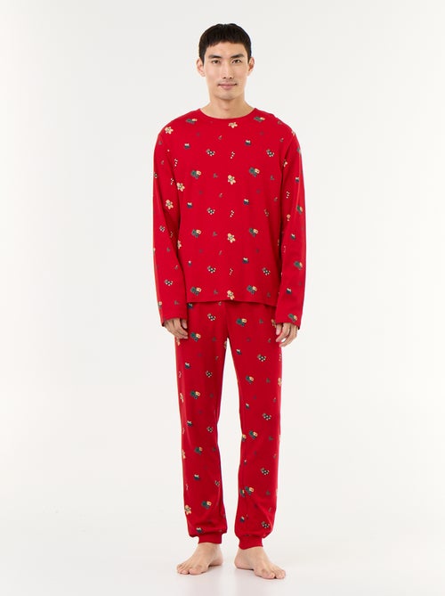 Pijama de Natal de 2 peças t-shirt + calças - 2 peças - Kiabi Pijama de Natal de 2 peças t-shirt + calças - 2 peças - Kiabi