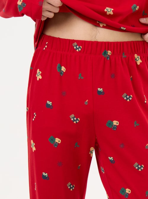 Pijama de Natal de 2 peças t-shirt + calças - 2 peças - Kiabi Pijama de Natal de 2 peças t-shirt + calças - 2 peças - Kiabi