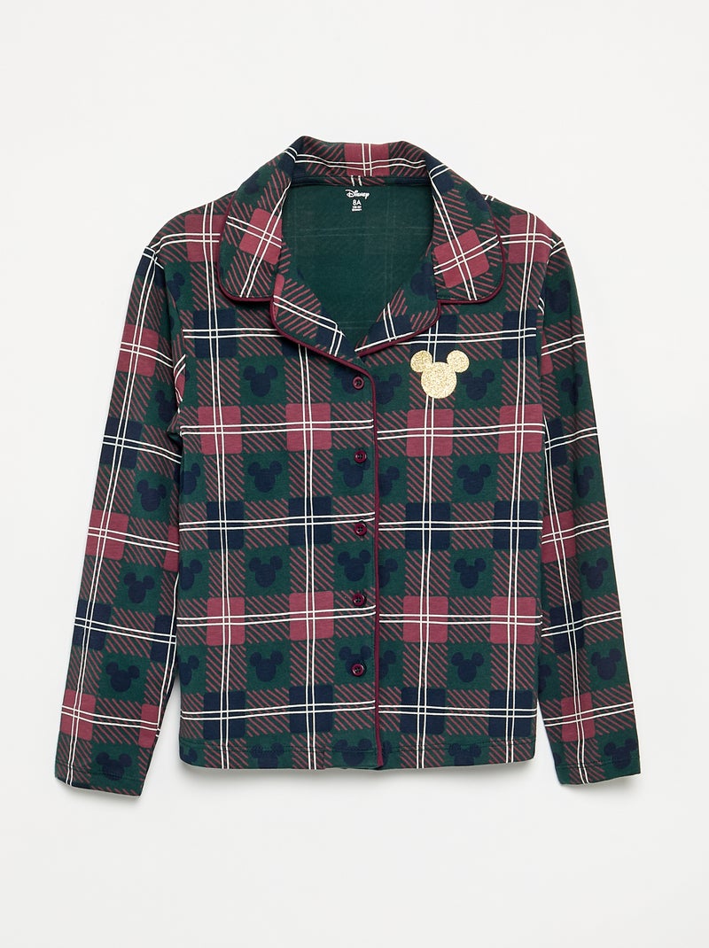 Pijama de Natal 'Disney' 'Mickey' de 2 peças - Casaco + calças Vermelho - Kiabi