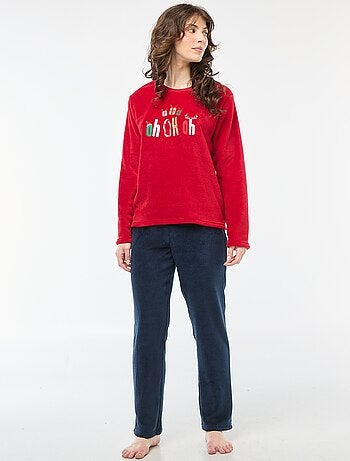 Pijama de Natal em polar - 2 peças