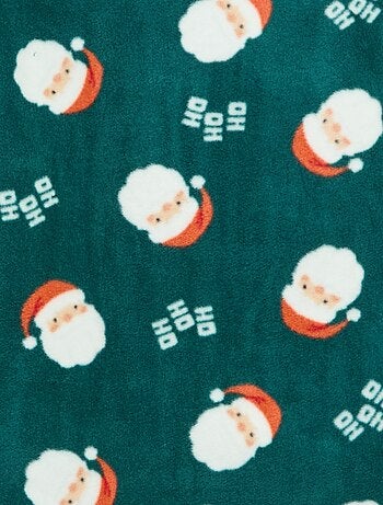 Pijama de Natal em polar com padrão integral