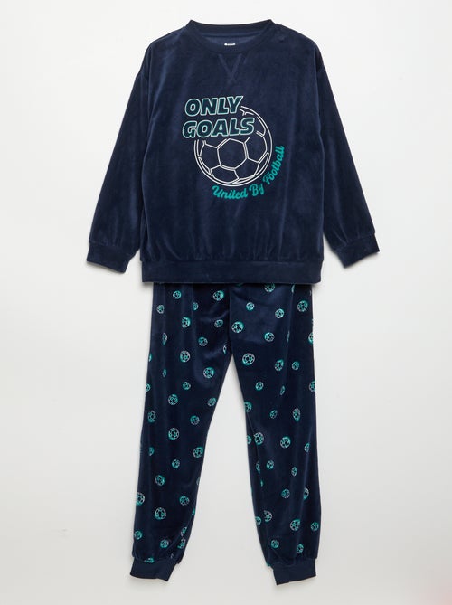 Pijama de polar de 2 peças - camisola + calças - Kiabi