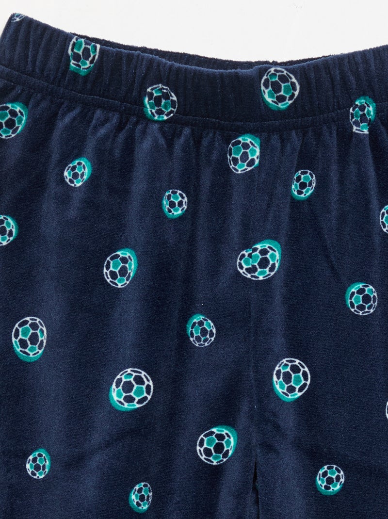 Pijama de polar de 2 peças - camisola + calças Azul - Kiabi