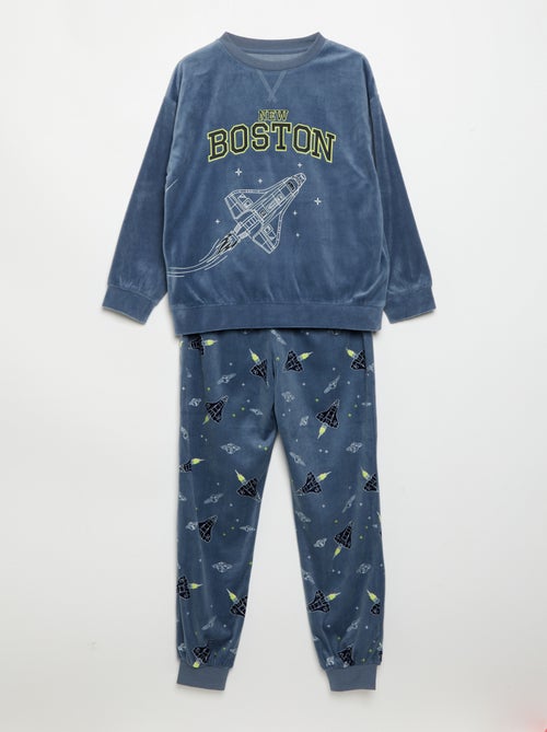 Pijama de polar de 2 peças - camisola + calças - Kiabi