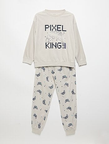 Pijama de polar de 2 peças - camisola + calças
