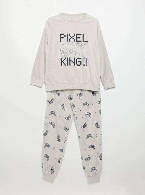 Pijama de polar de 2 peças - camisola + calças - Kiabi