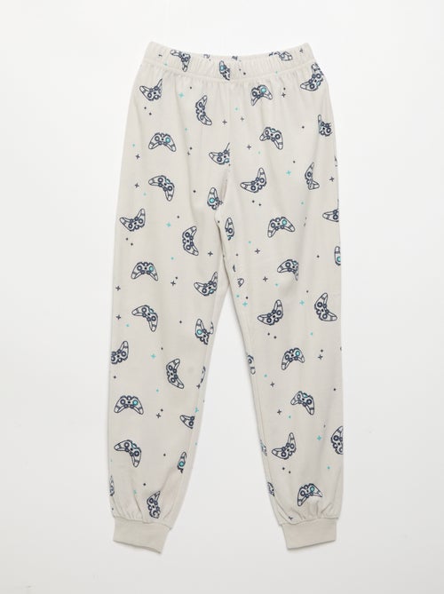 Pijama de polar de 2 peças - camisola + calças - Kiabi