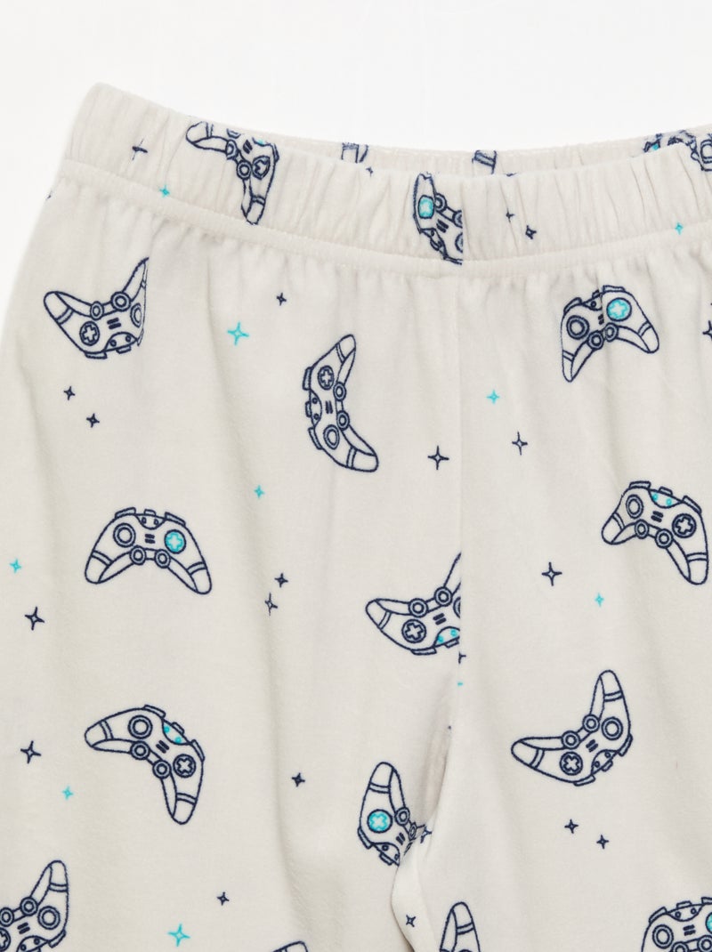 Pijama de polar de 2 peças - camisola + calças Cinza - Kiabi