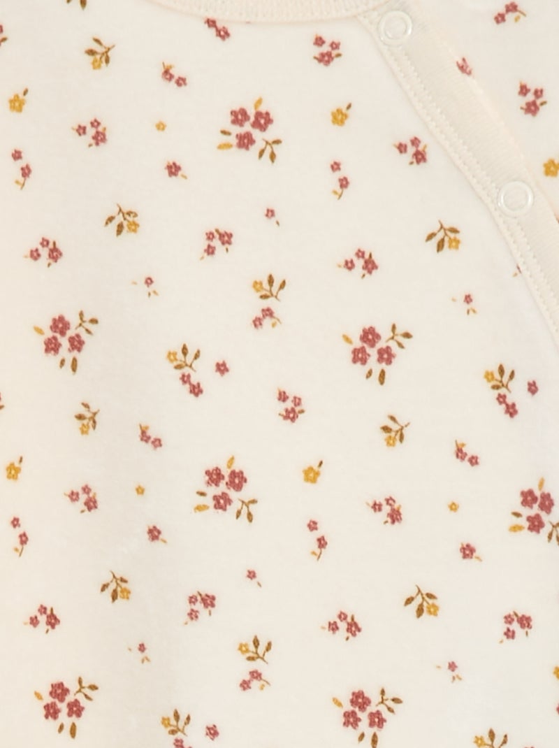 Pijama de veludo - 2 peças Branco - Kiabi