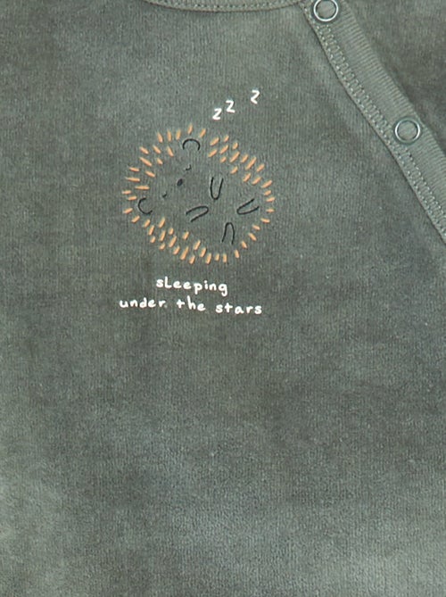 Pijama de veludo - 2 peças - Kiabi