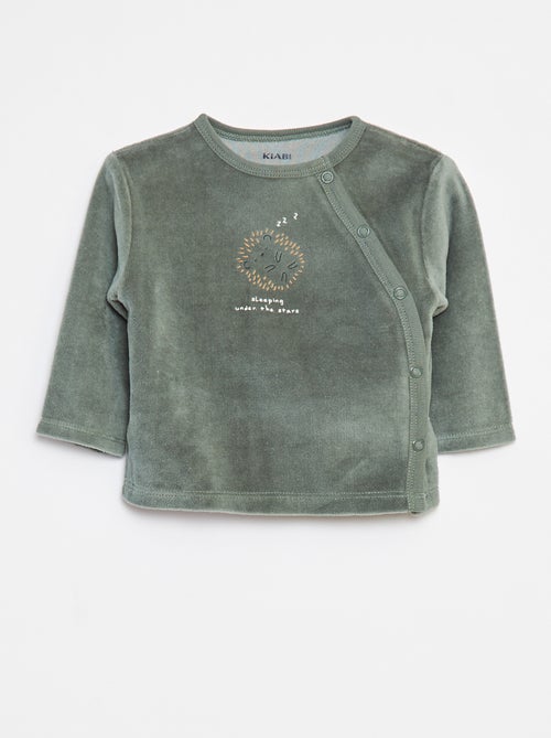 Pijama de veludo - 2 peças - Kiabi