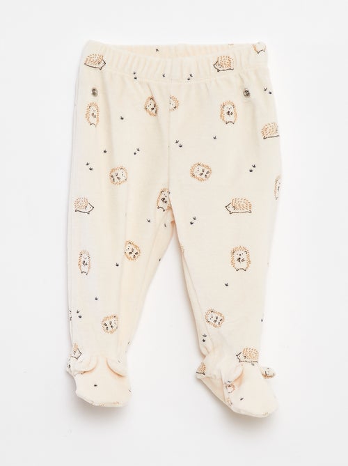 Pijama de veludo - 2 peças - Kiabi