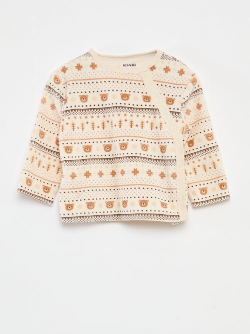 Pijama de veludo - 2 peças - Kiabi