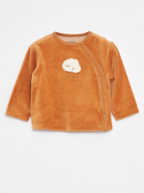 Pijama de veludo - 2 peças - Kiabi